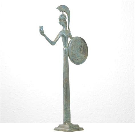 Athena Statue (Greek Bronze Sculpture) small green modern home decor ...