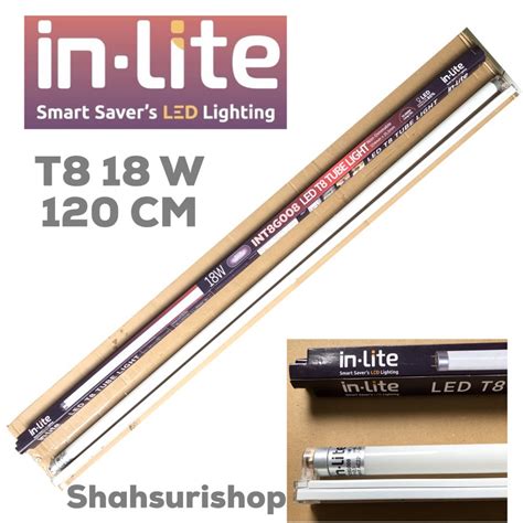 Jual In Lite Lampu Tl Led T8 Inlite 18w 18 W Watt 1200mm Komplit Kap