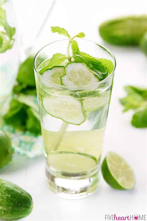 Refreshing Cucumber Water With Mint FIVEheartHOME