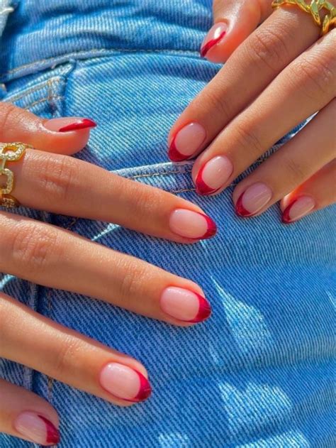 45 Chic Red French Tip Nails For A Sophisticated Look Artofit