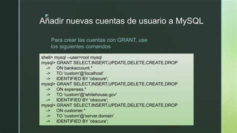 Gestión de la cuenta de usuario MySQL pdf Descarga Gratuita