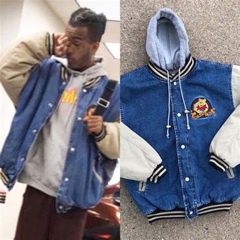 Xxxtentacion Winnie The Pooh Vintage Varsity Denim Jacket Etsy México