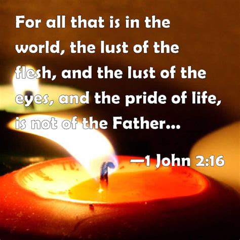 1 John 216 For All That Is In The World The Lust Of The Flesh And