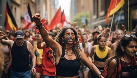 Premium AI Image | Australia Day Solemnity of the Indigenous protest ...