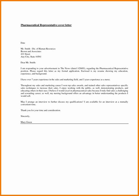 Pharmaceutical Cover Letter Examples Collection Letter Template