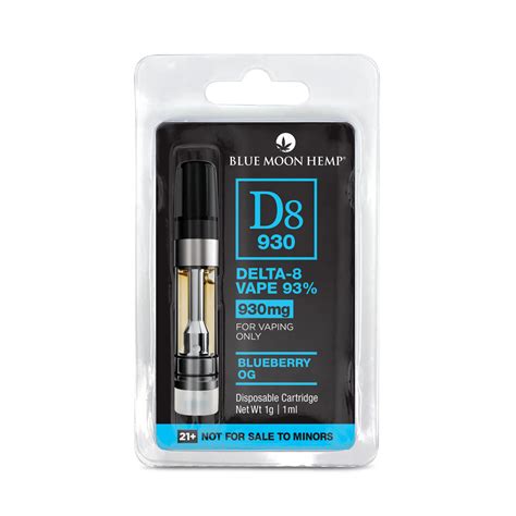 Blueberry Og Delta 8 Vape Cartridge Free Shipping Blue Moon Hemp