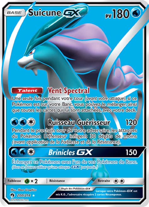 Suicune GX Soleil et Lune Tonnerre Perdu 200 Poképédia