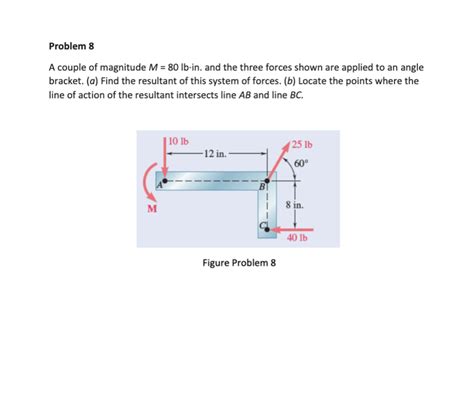 Solved Problem 8 A Couple Of Magnitude M 80 Lb In And The Chegg