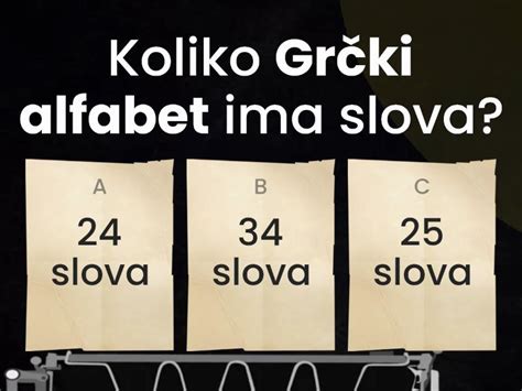 Grčki alfabet - Quiz
