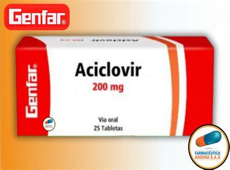 ACICLOVIR 200 MG CAJA X 25 TABLETAS GENFAR