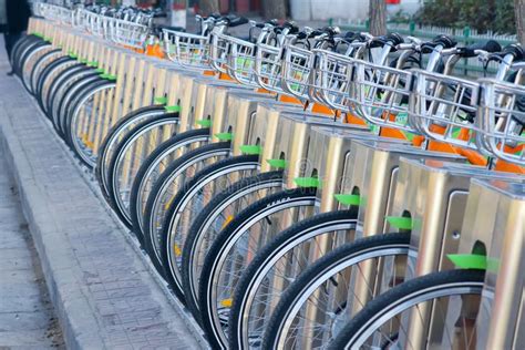 Bicycle Rental Velobike in Moscow Editorial Stock Photo - Image of ...