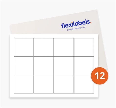 12 Rectangle Labels per SRA3 Sheet - 99.1mm × 93.1mm | Flexi Labels