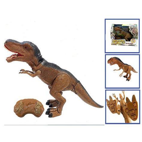 Tudo Sobre Dinossauro Robo Controle Remoto T Rex Led