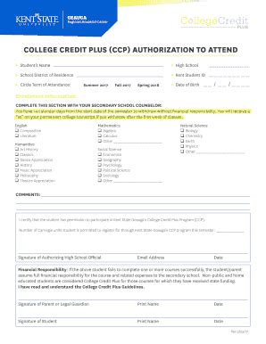 Fillable Online Ccp Authorization To Attend Fax Email Print Pdffiller