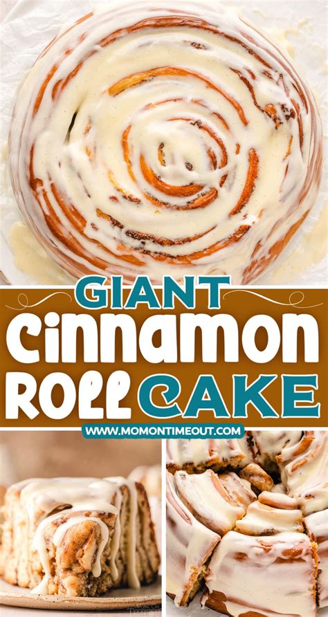 Giant Cinnamon Roll Cake Mom On Timeout