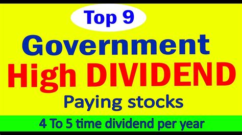 Top High Dividend Paying Psu Stocks To Times Dividend Per Year