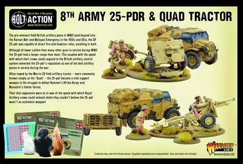 Bolt Action British 8th Army 25 pdr Quad Tractor Großbritannien