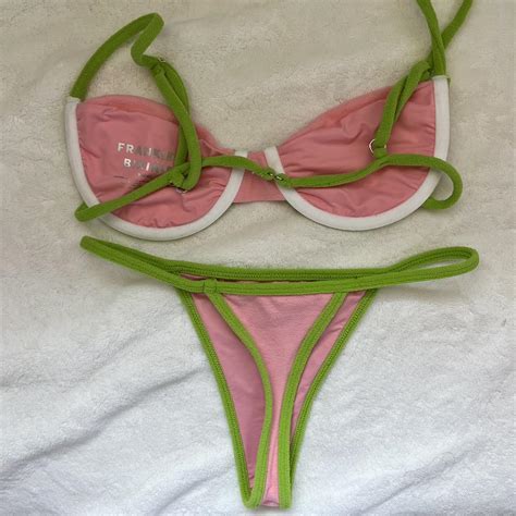 Frankies Bikinis Terry Cloth Bikini Set Xs S Top Depop