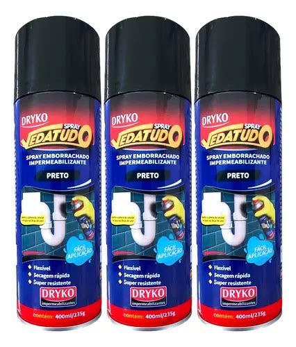 Kit 3 Spray Emborrachado Impermeabilizante Vedatudo Líquido MercadoLivre