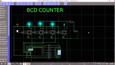 Bcd Counter Asynchronous Count Up Using Jk Flip Flop Youtube