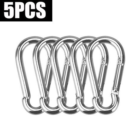 Pcs Mini Silver Aluminum Spring Carabiner Snap Hook Keychain