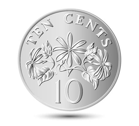 Premium Vector Singapore 10 Cents Ribbon Upwards