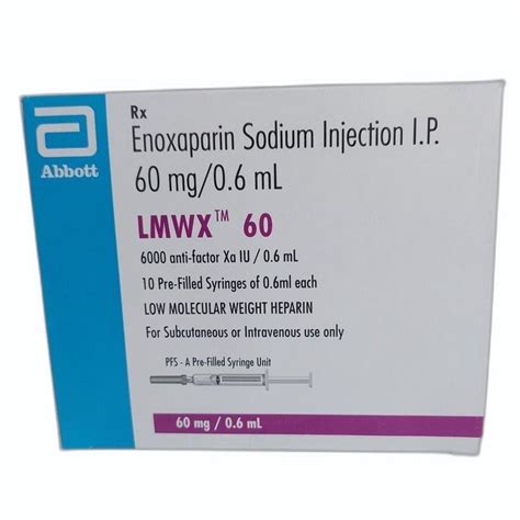 60mg Enoxaparin Sodium Injection At Rs 170 Box Pharmaceutical