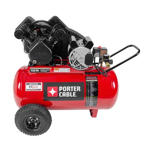 Porter Cable Porter Cable 20 Gallon Portable Electric Horizontal Air Compressor At