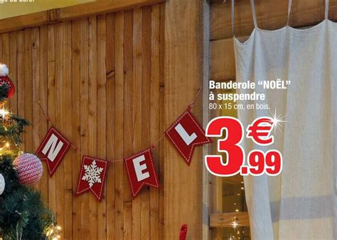 Promo Banderole NOËL à suspendre chez Bazarland