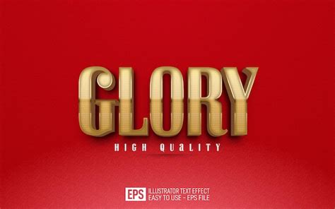 Premium Vector Creative 3d Text Glory Editable Style Effect Template