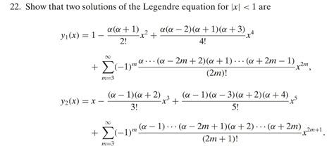 solved show   solutions   legendre equation  cheggcom