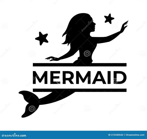 Magical Mermaid Logo With Monogram Kids Name Monogram Swimming