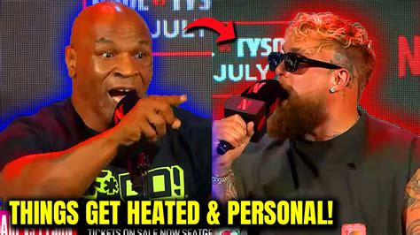 Mike Tyson Loses His Cool With Reporters Jake Paul Gets Personal