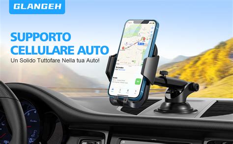 Glangeh Porta Cellulare Auto Forte Rilievo In Gel Appiccicoso