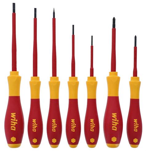 Wiha 7 Pieces Phillipsslotted Tip Insulated Screwdriver Set