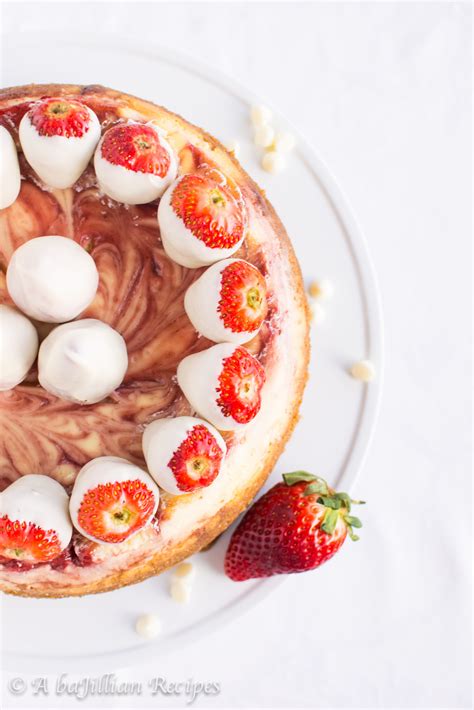 White Chocolate Strawberry Cheesecake A Bajillian Recipes