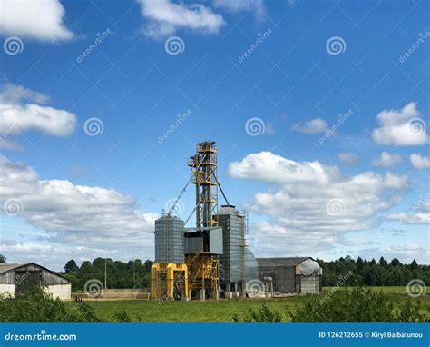 Large Agricultural Agricultural Farm Building With Equipment Houses