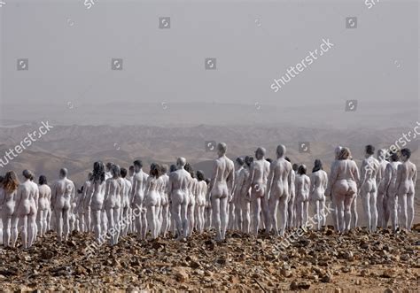 Participants Take Part Nude Artistic Installation Editorial Stock Photo