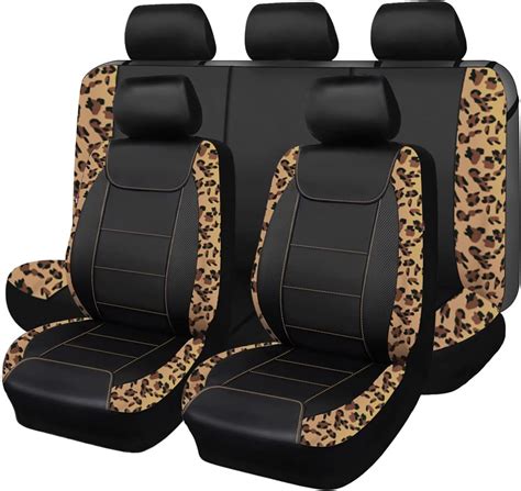 Amazon Big Ant 3 Pieces Leopard Print Car Seat Cover Set Cheetah