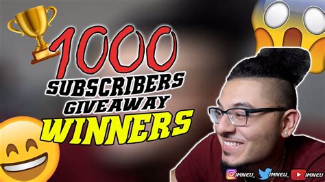 1000 Subscriber Giveaway Winners Youtube