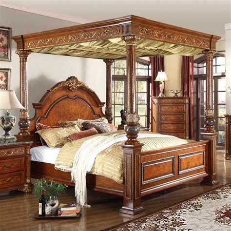 Meridian Royal Canopy Bed ROYAL POST Q Bedroom Sets Canopy Bedroom