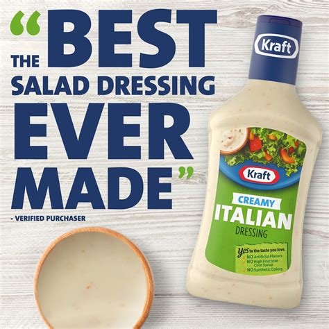 Kraft Creamy Italian Salad Dressing 16 Fl Oz Bottle