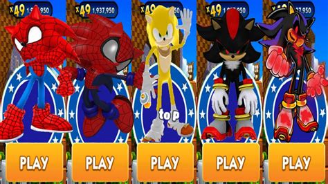 Sonic Dash Shadow Exe Vs Spiderhog Sonic Run Vs Subway Surfers Sonic