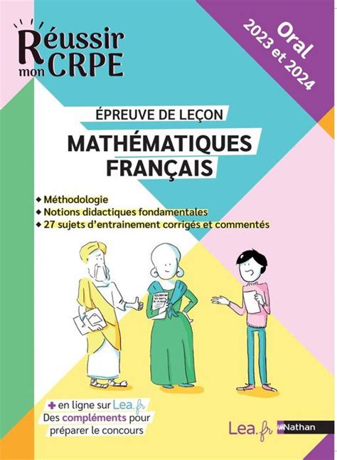 Nathan Réussir mon CRPE oral 2022 et 2023 Maths Français épreuve de