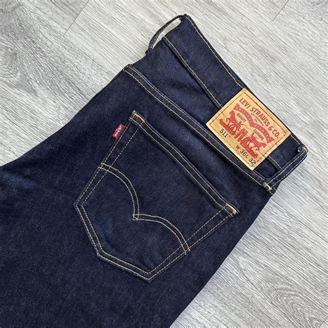 Levis Levi Strauss And Co 511 Slim Dark Washed Blue Depop