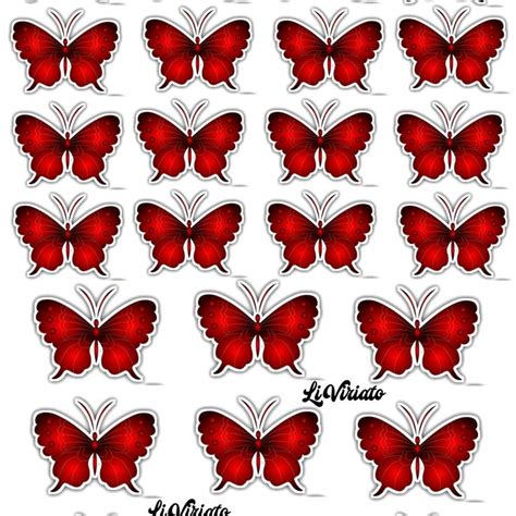 Borboletas Arte De Pascua Plantilla De Mariposa Mariposas Rojas