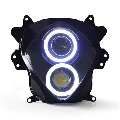 KT Headlight For Suzuki GSXR1000 GSX R1000 2007 2008 LED Angel Eye