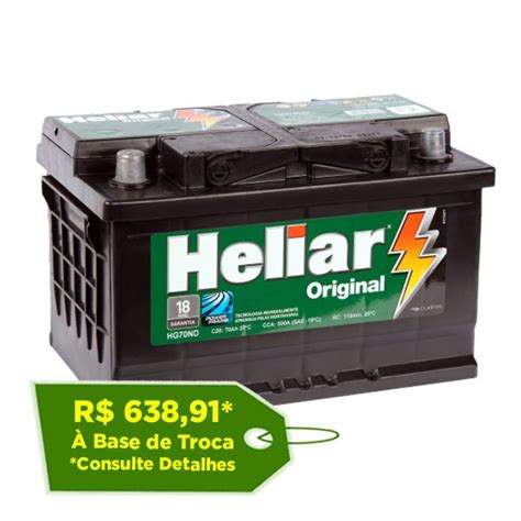 Bateria De Carro Heliar 70ah Hg70nd Hg70ne Reis Baterias Reis Baterias Pague Em 10x Sem