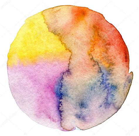 Abstract Circle Watercolor Painted Background Stock Photo Tihon