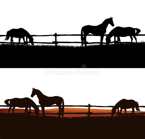 Grazing Horse Silhouette Stock Illustrations – 814 Grazing Horse ...